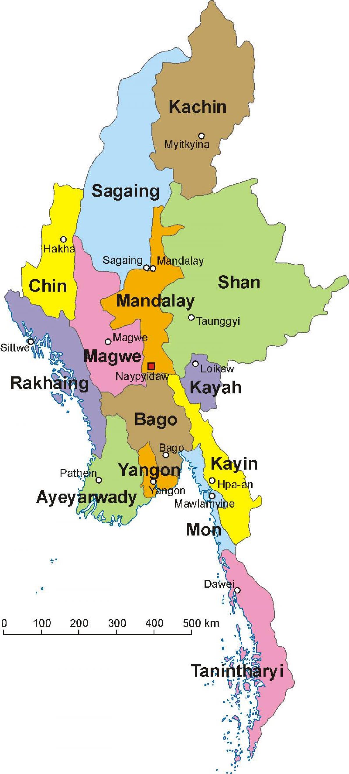 میانمار نقشه عکس