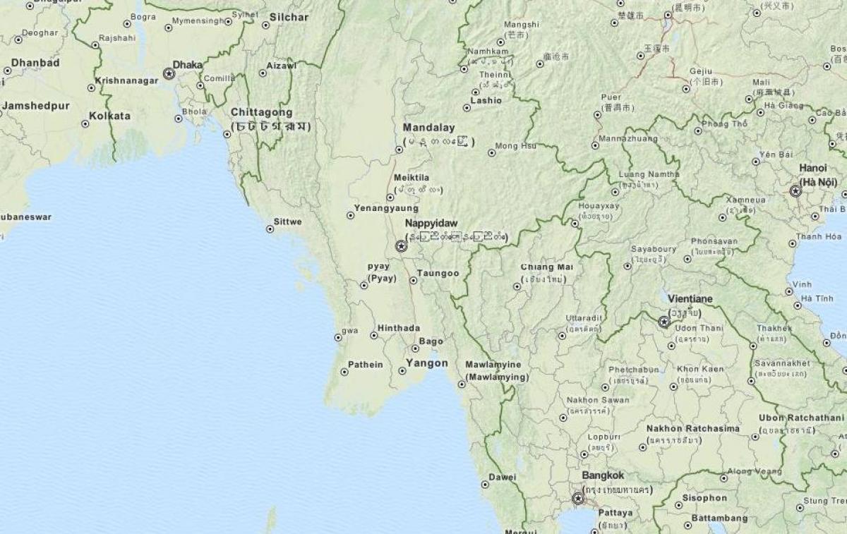نقشه gps برای میانمار