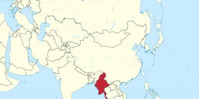 نقشه جهان میانمار برمه