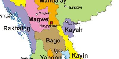 میانمار نقشه عکس