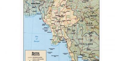 نقشه از میانمار با شهرستانها