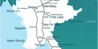 یک نقشه میانمار