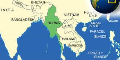 برمه یا میانمار نقشه