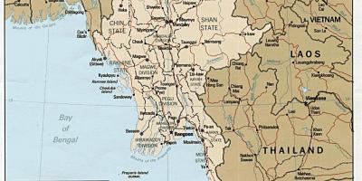 میانمار نقشه hd